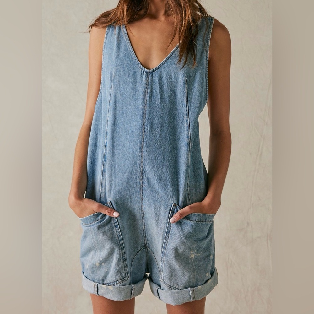 Free People High Roller Shortalls XS